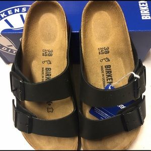 Black Leather Birkenstocks